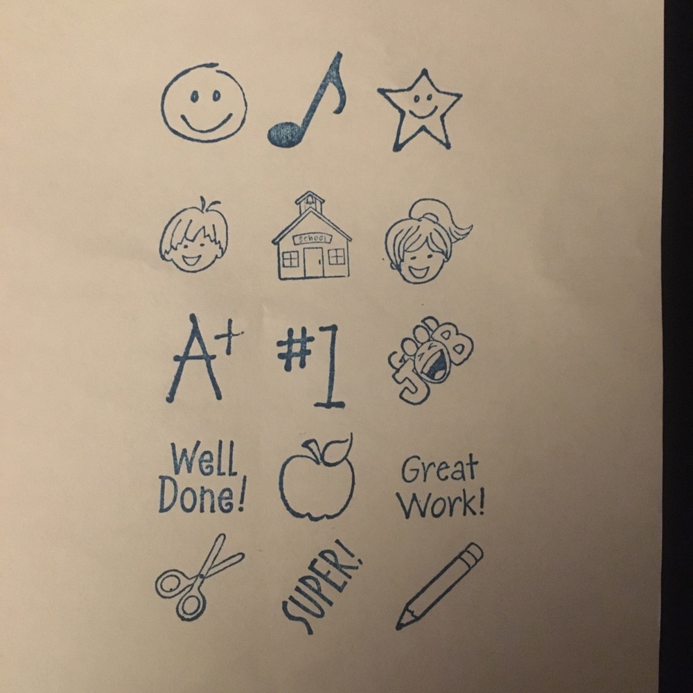 $4 sale💞 Set of 15 stamps - great for teachers!